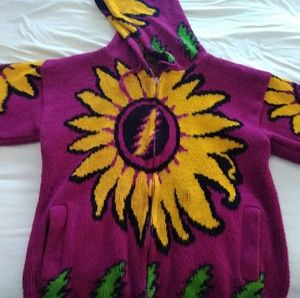 Grateful Dead Soft Alpaca Sweater Zip-Up Hoodie
